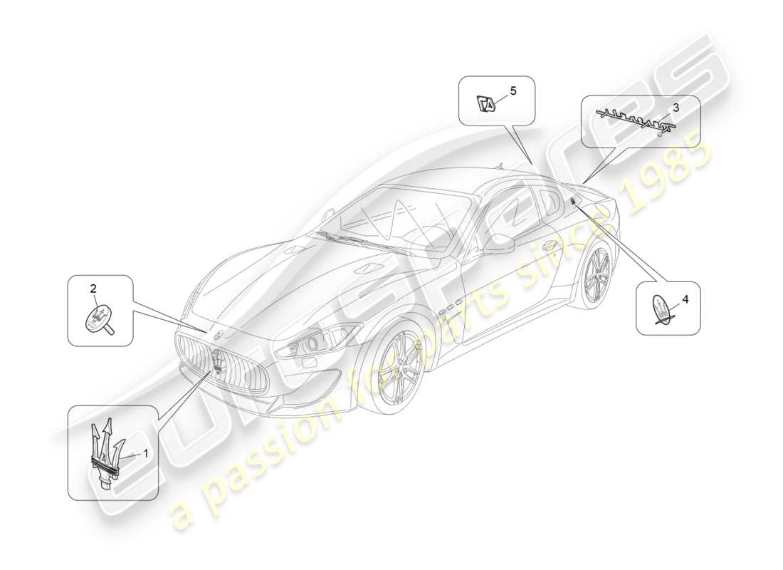 a part diagram from the Maserati QTP 3.0 TDS V6 275HP (2015) parts catalogue