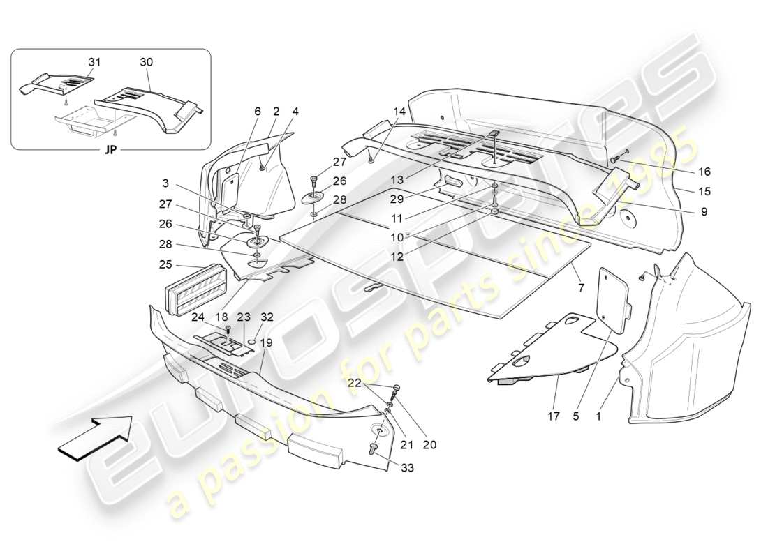 a part diagram from the maserati granturismo sport parts catalogue