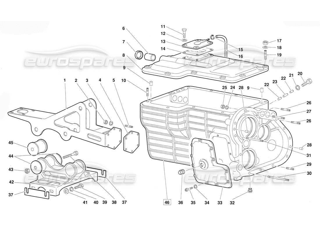 a part diagram from the lamborghini diablo parts catalogue