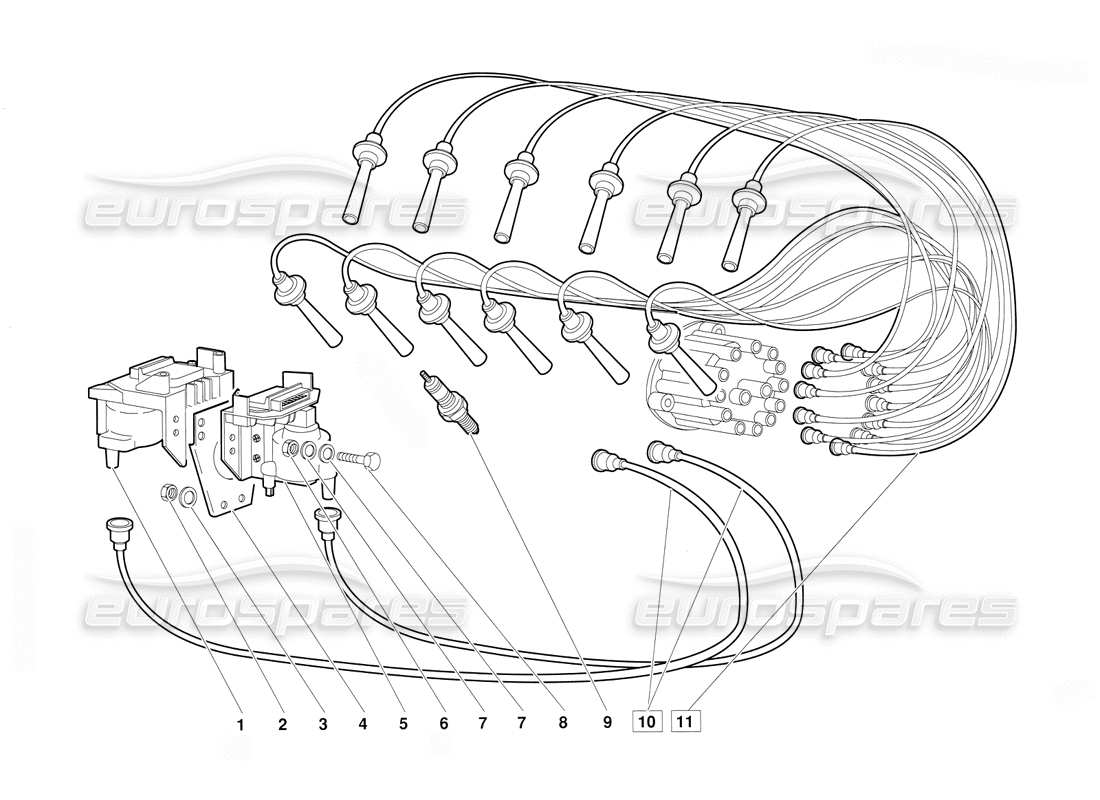 a part diagram from the lamborghini diablo parts catalogue