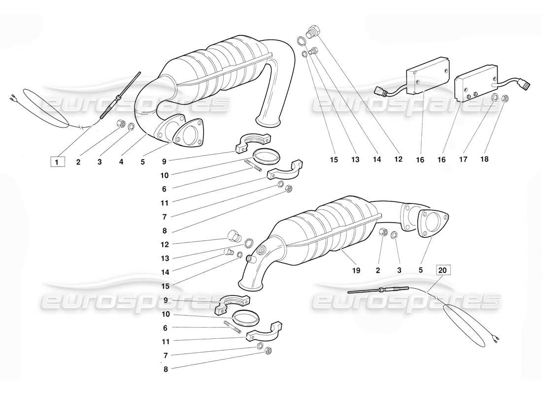 a part diagram from the lamborghini diablo parts catalogue