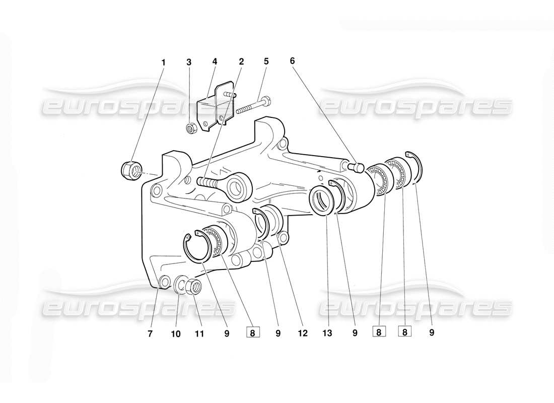 a part diagram from the Lamborghini Diablo (1991) parts catalogue