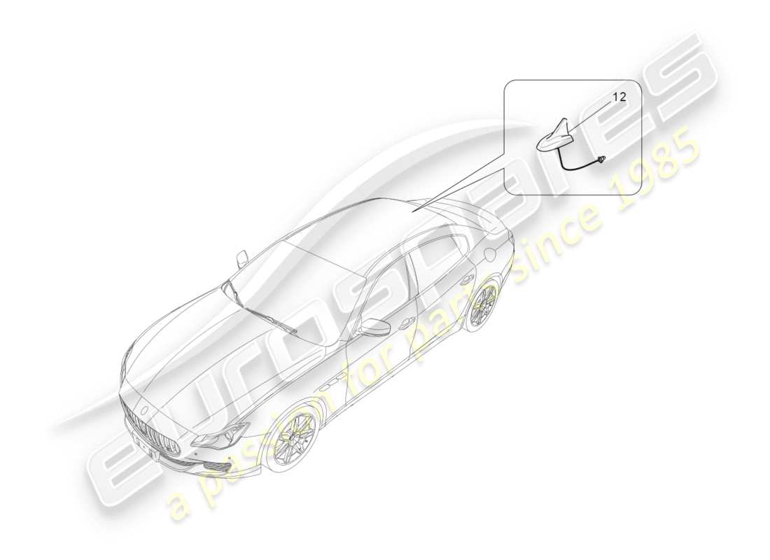 a part diagram from the maserati qtp 3.0 tds v6 275hp (2015) parts catalogue