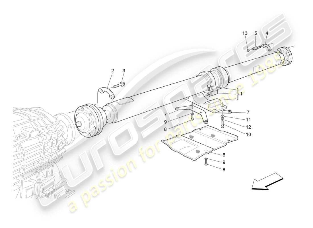 a part diagram from the Maserati GranTurismo (2008) parts catalogue