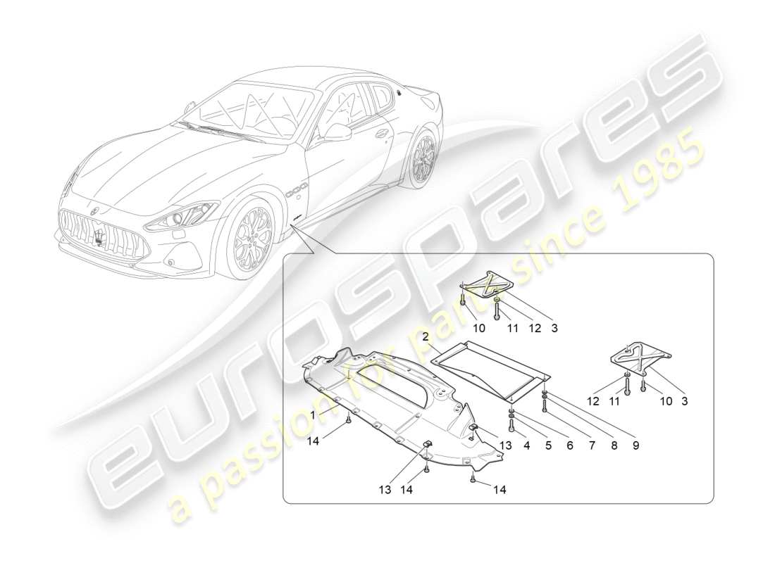 a part diagram from the maserati granturismo sport parts catalogue