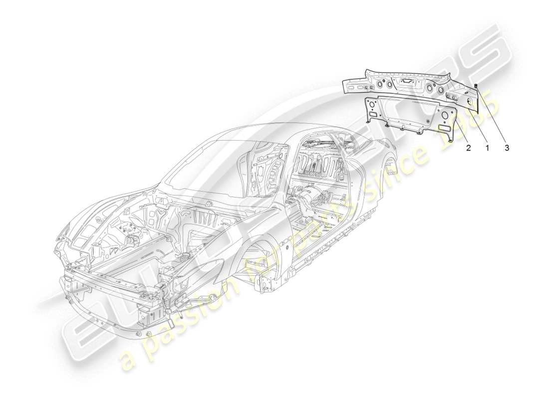 a part diagram from the maserati granturismo (2008) parts catalogue