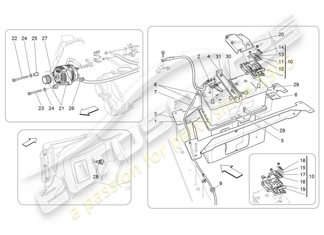 a part diagram from the Maserati GranTurismo (2008) parts catalogue