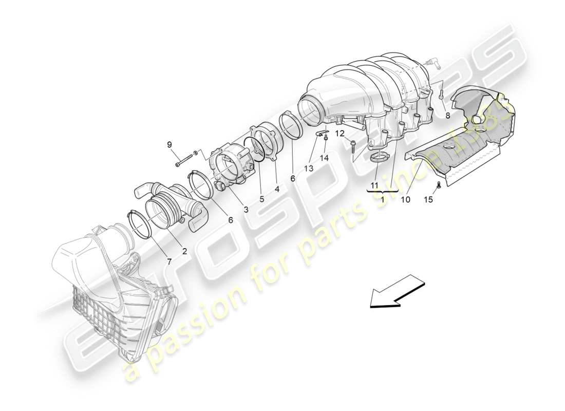 a part diagram from the maserati granturismo s (2020) parts catalogue
