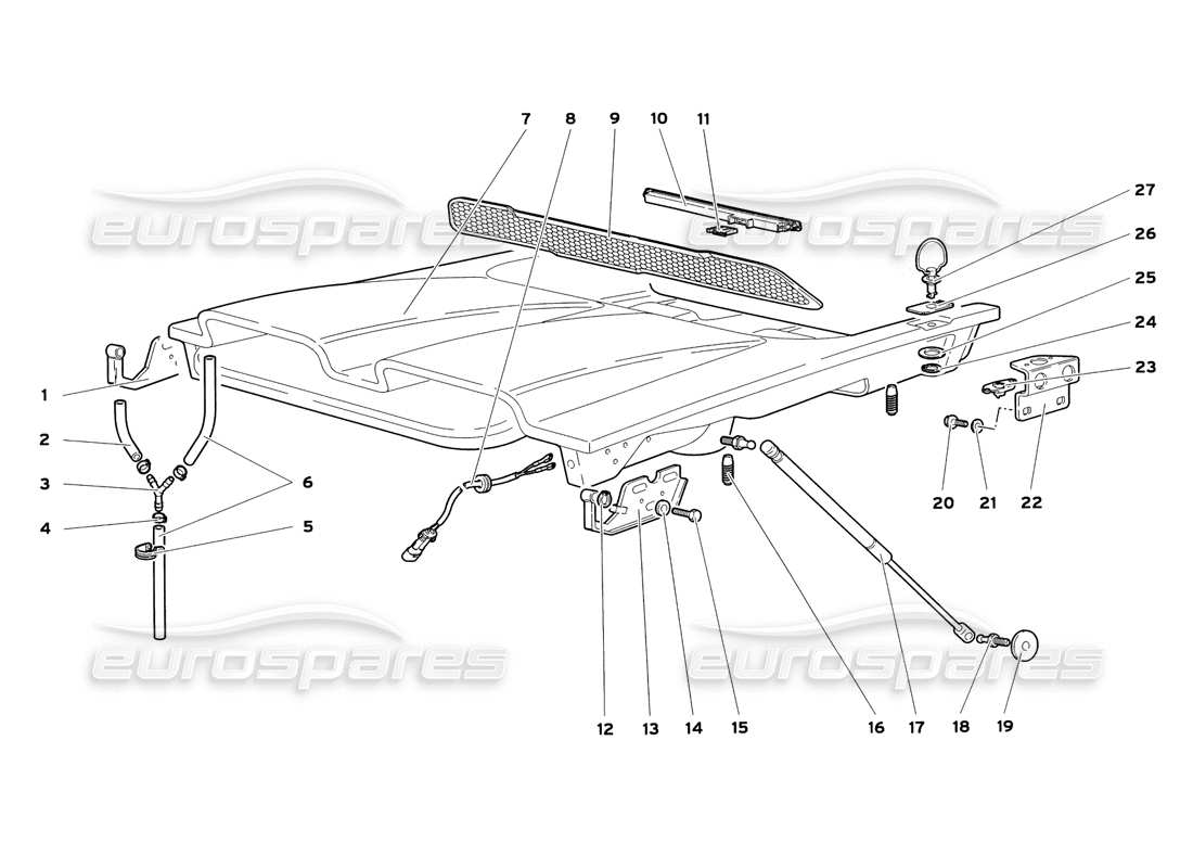 a part diagram from the lamborghini diablo parts catalogue