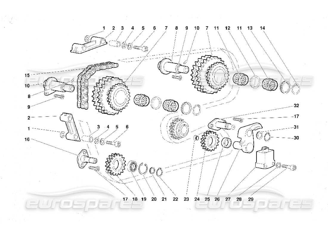 a part diagram from the lamborghini diablo parts catalogue