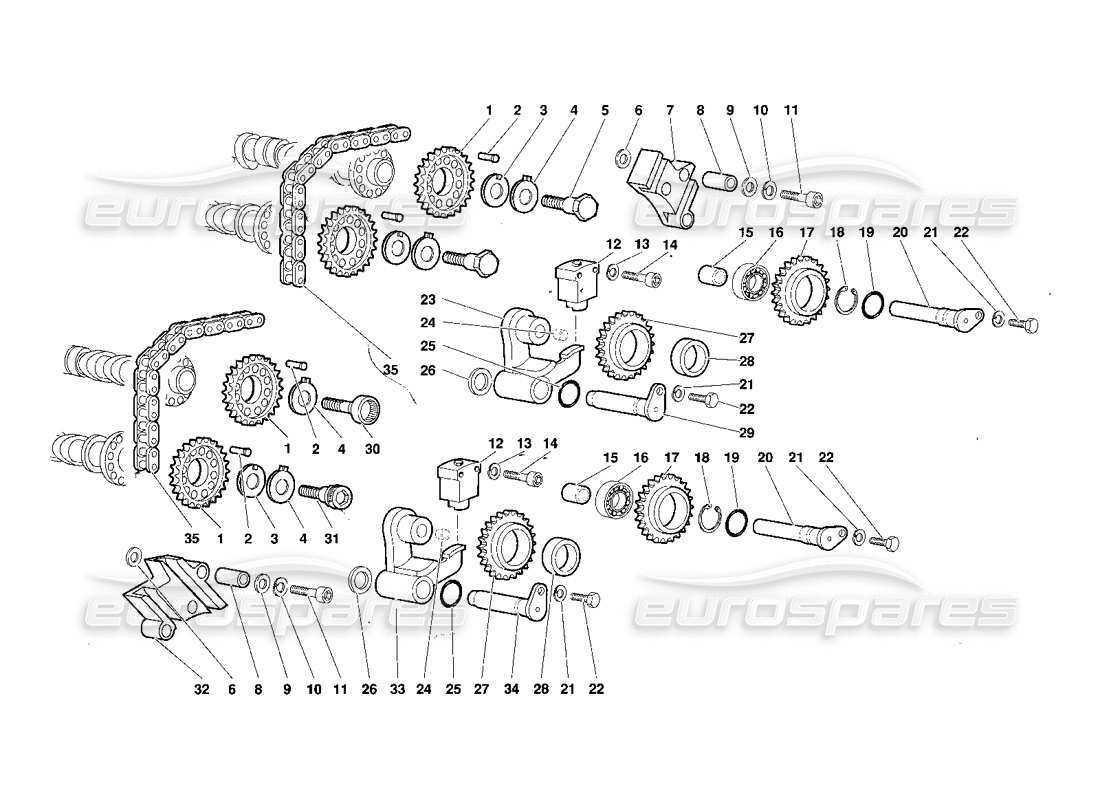 a part diagram from the lamborghini diablo parts catalogue