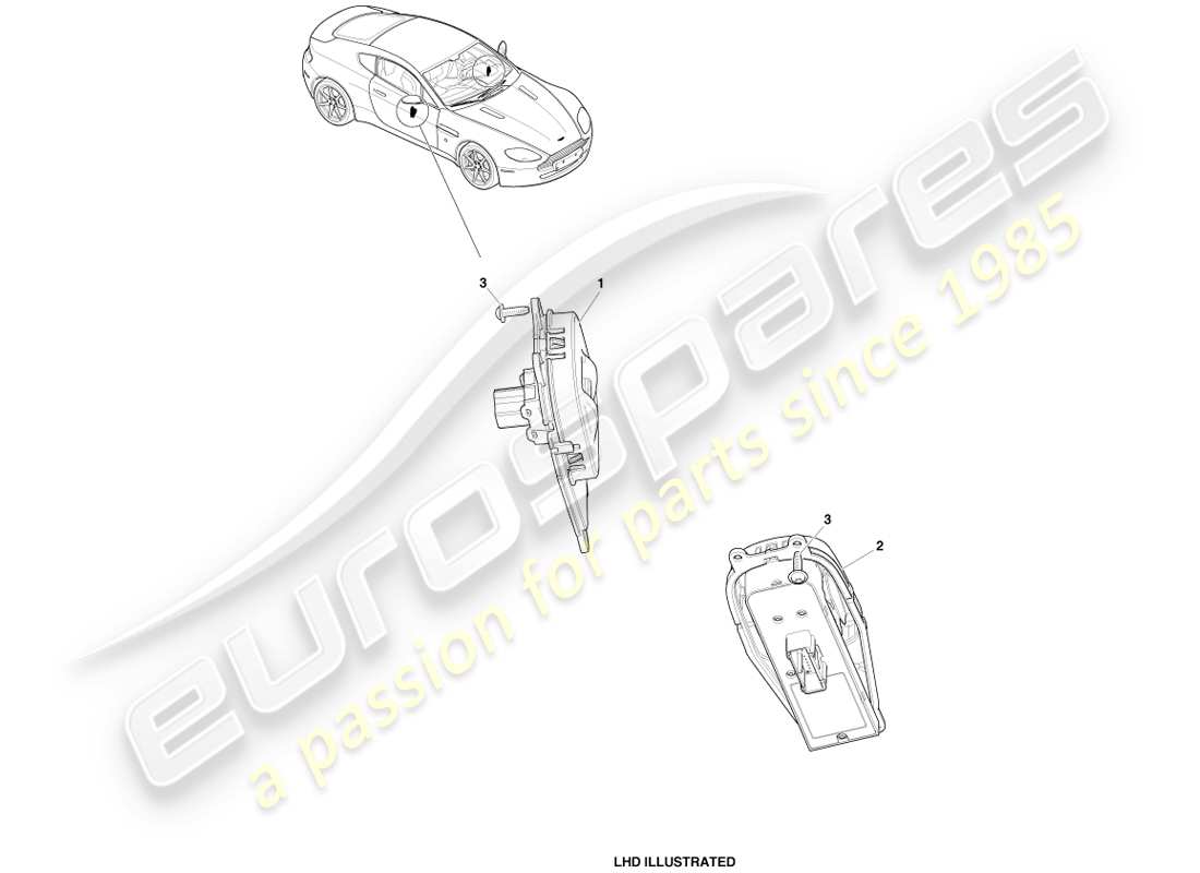 a part diagram from the aston martin v8 vantage (2007) parts catalogue
