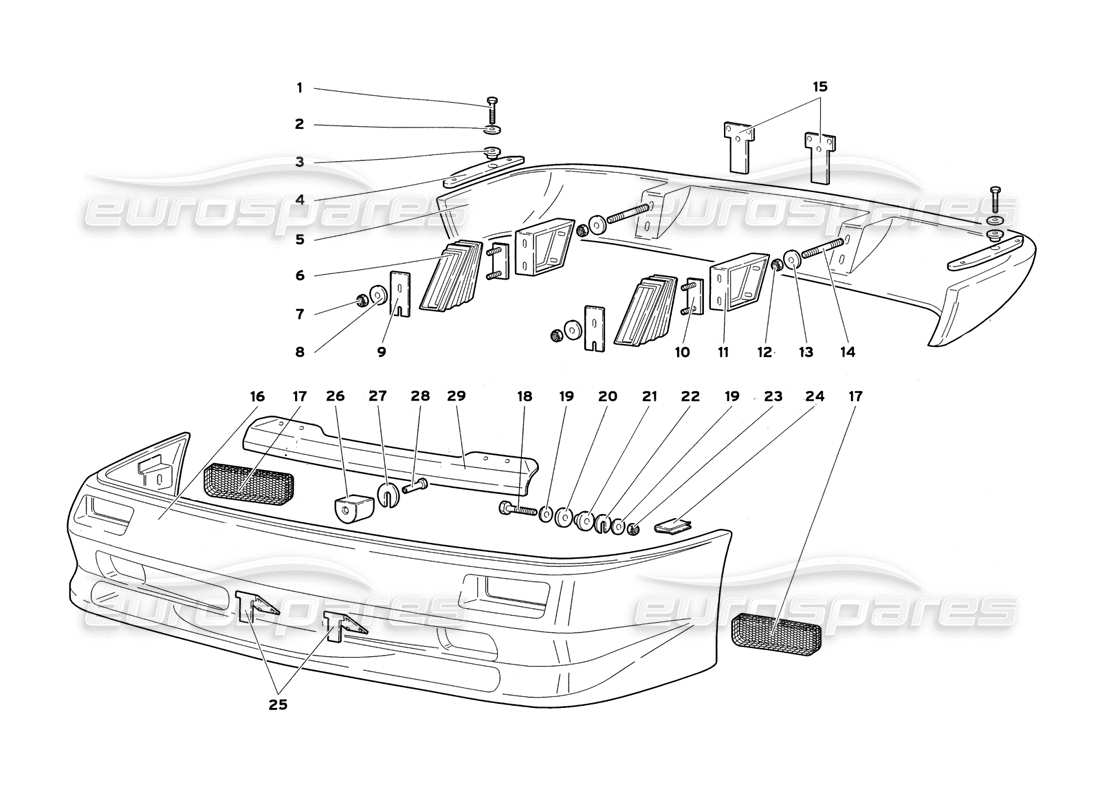 a part diagram from the lamborghini diablo parts catalogue