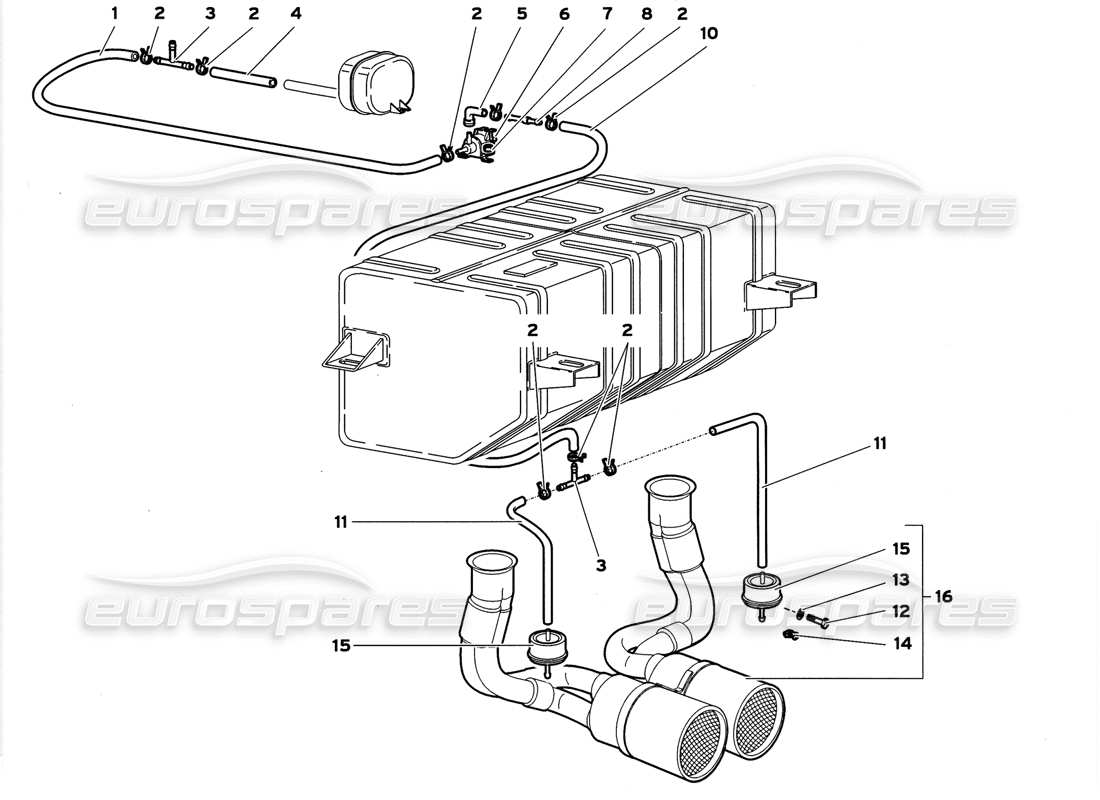 a part diagram from the Lamborghini Diablo GT (1999) parts catalogue