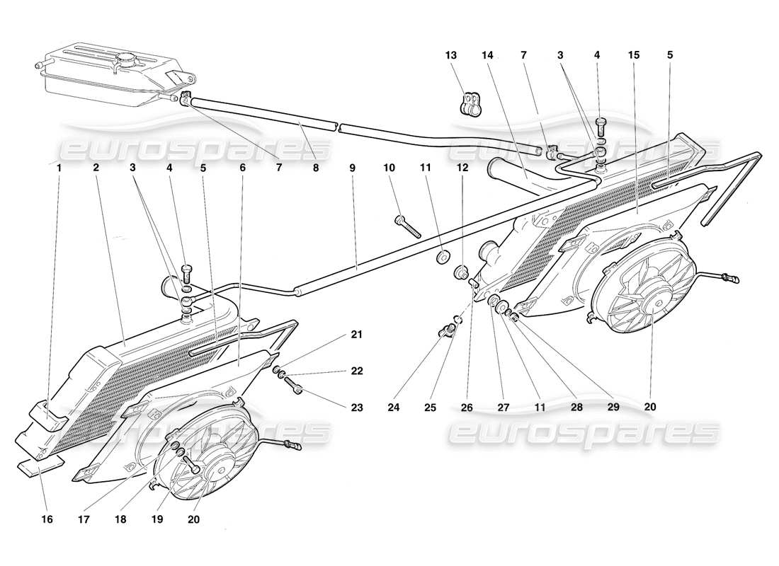 a part diagram from the Lamborghini Diablo SV (1997) parts catalogue