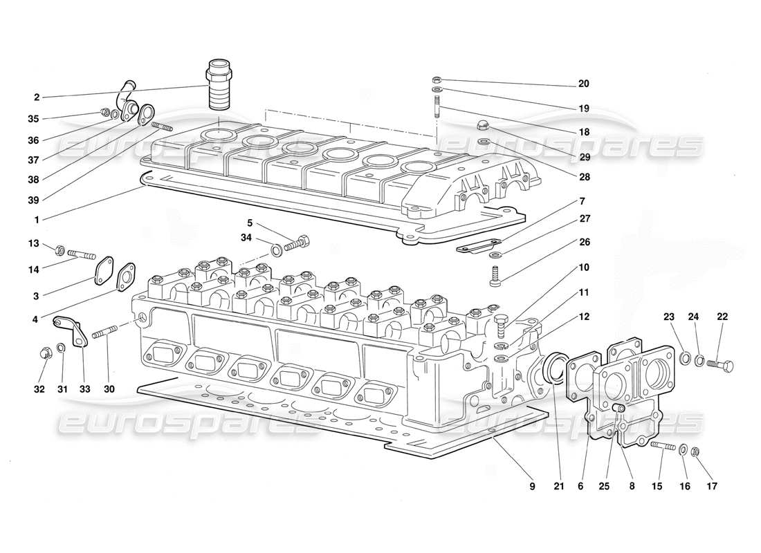 a part diagram from the Lamborghini Diablo (1991) parts catalogue