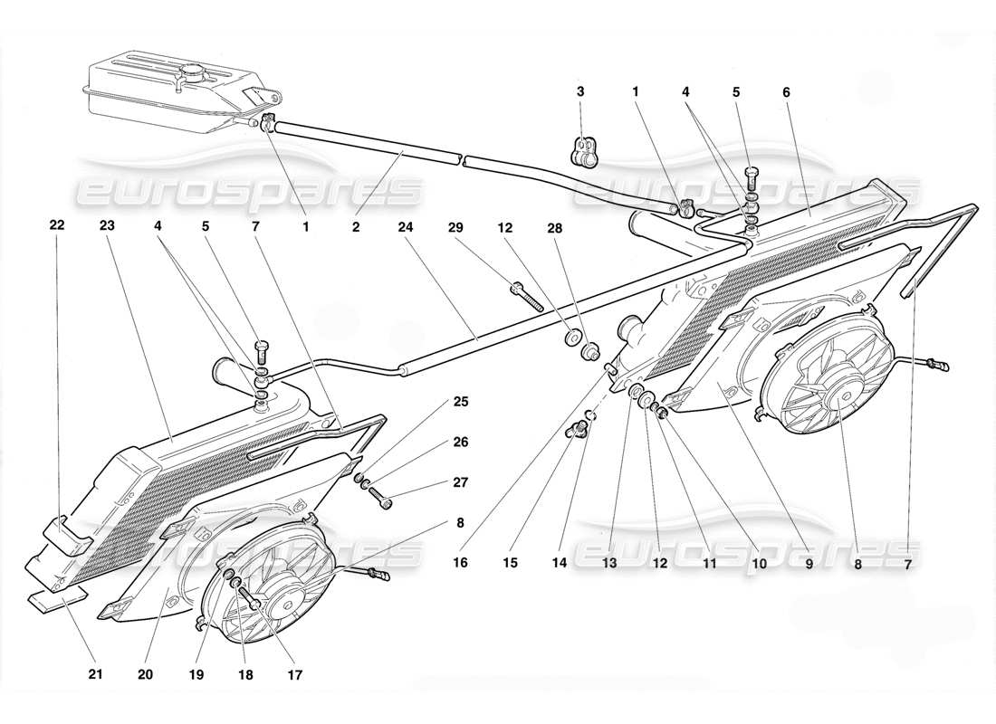a part diagram from the lamborghini diablo parts catalogue