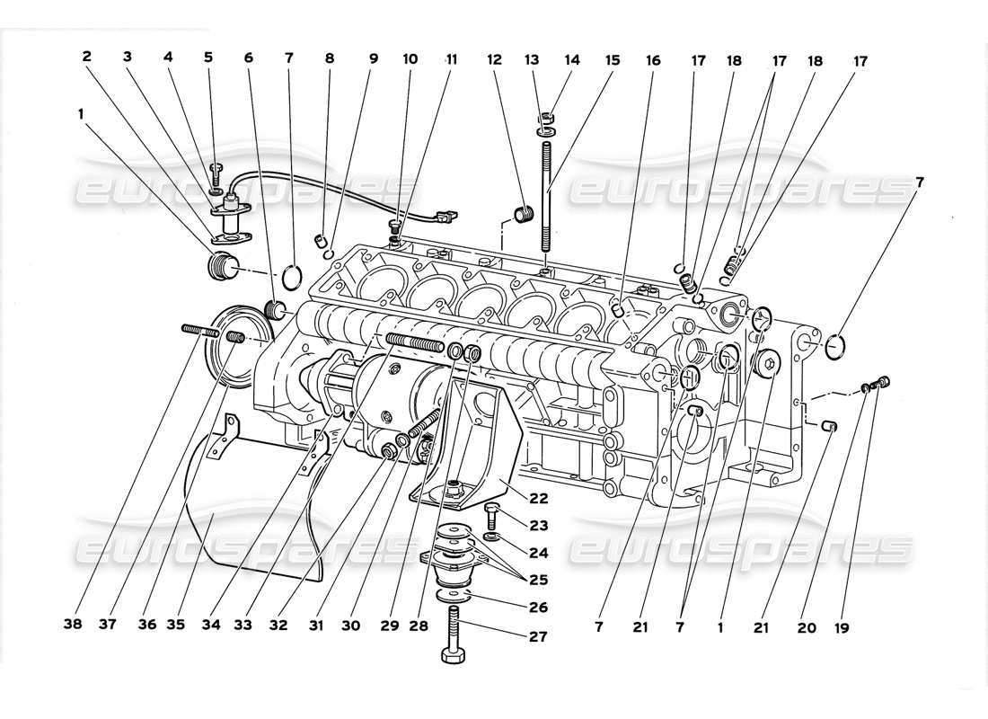 a part diagram from the lamborghini diablo parts catalogue