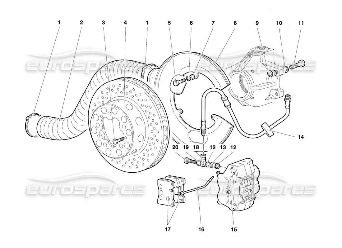 a part diagram from the lamborghini diablo parts catalogue