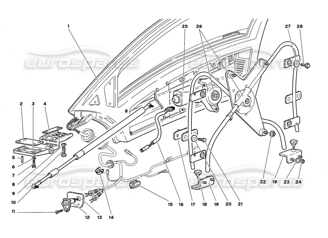 a part diagram from the lamborghini diablo gt (1999) parts catalogue