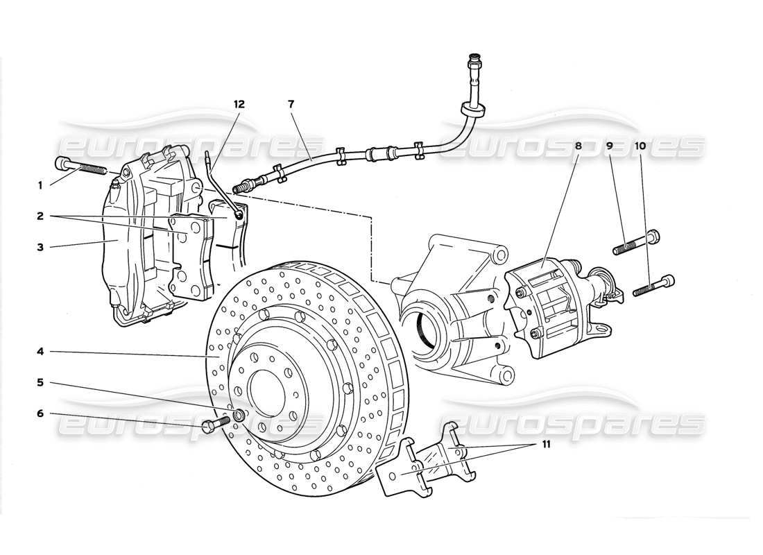 a part diagram from the Lamborghini Diablo GT (1999) parts catalogue