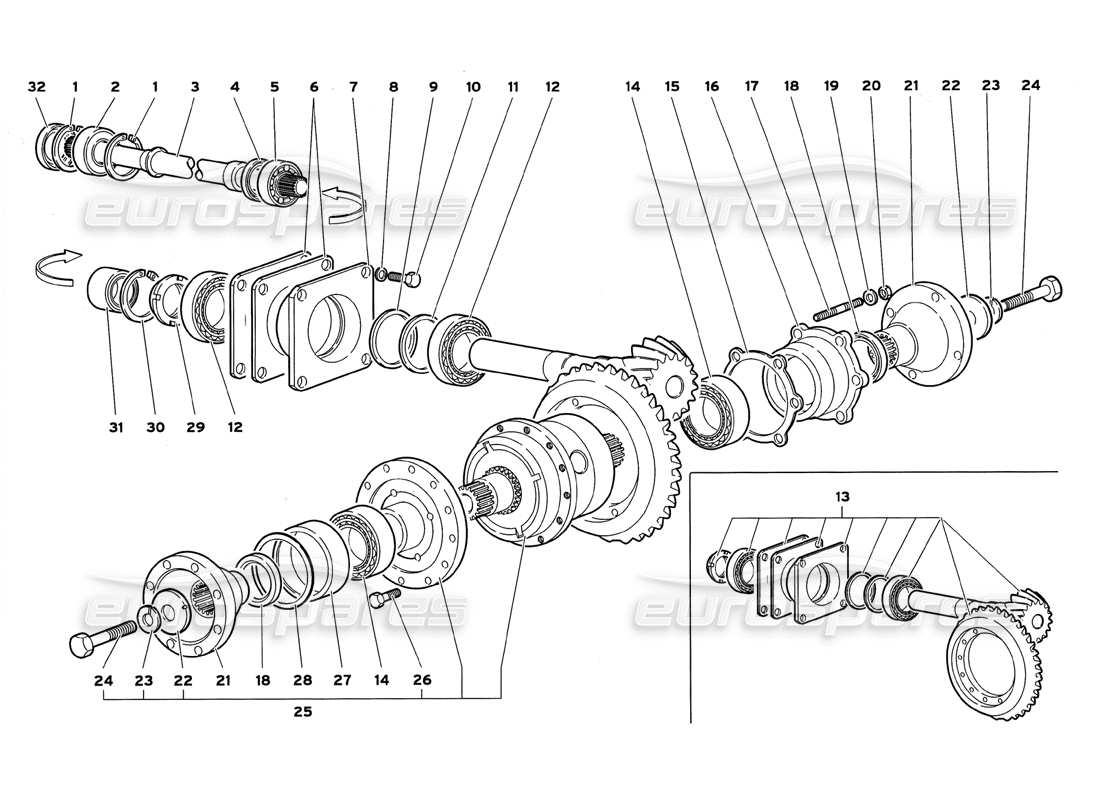 a part diagram from the lamborghini diablo parts catalogue