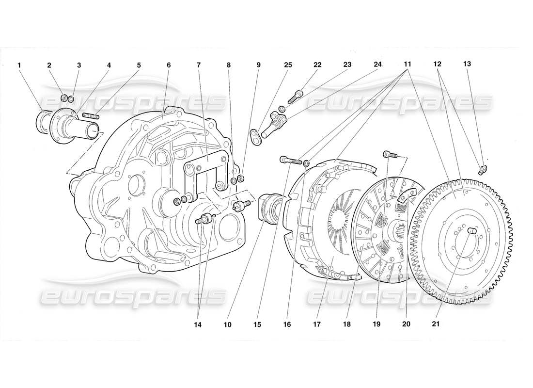 a part diagram from the Lamborghini Diablo Roadster (1998) parts catalogue