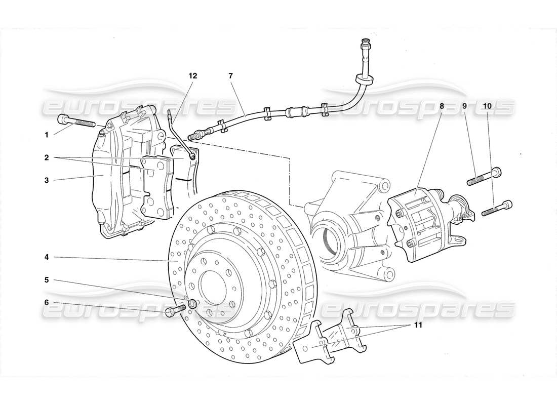 a part diagram from the Lamborghini Diablo Roadster (1998) parts catalogue