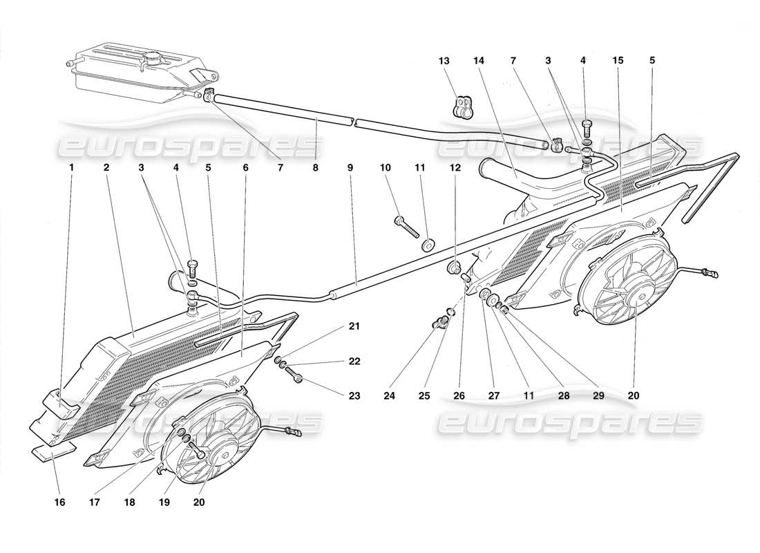 a part diagram from the lamborghini diablo parts catalogue