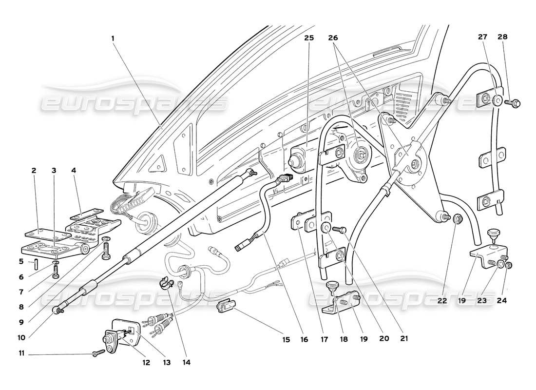 a part diagram from the lamborghini diablo parts catalogue