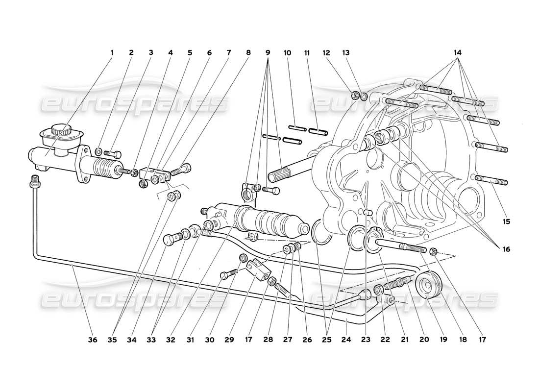 a part diagram from the Lamborghini Diablo SV (1999) parts catalogue