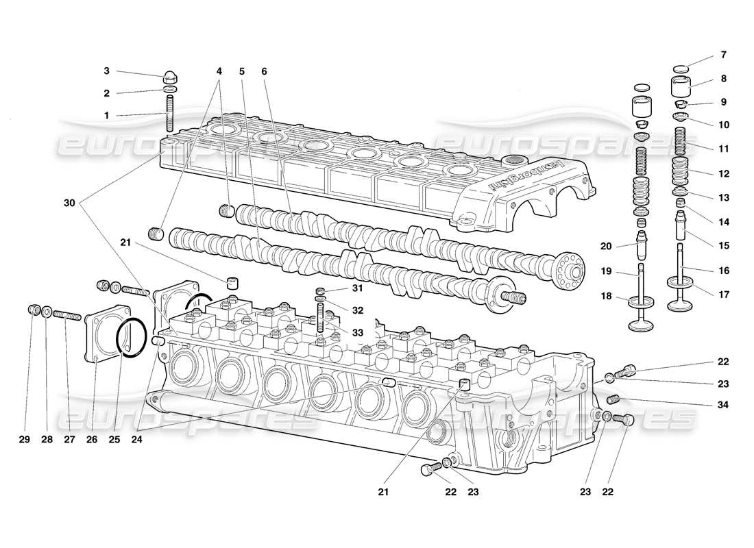 a part diagram from the Lamborghini Diablo SV (1998) parts catalogue