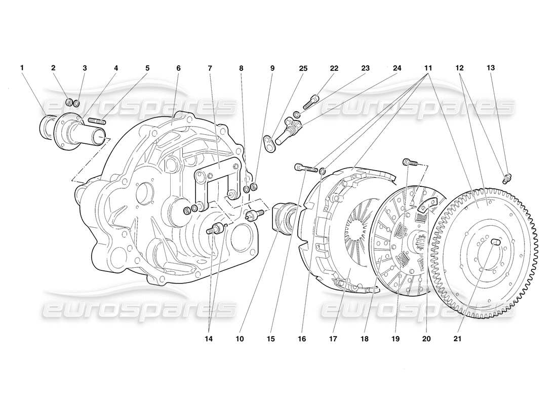 a part diagram from the lamborghini diablo sv (1998) parts catalogue