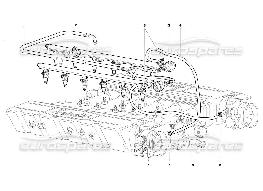a part diagram from the lamborghini diablo parts catalogue