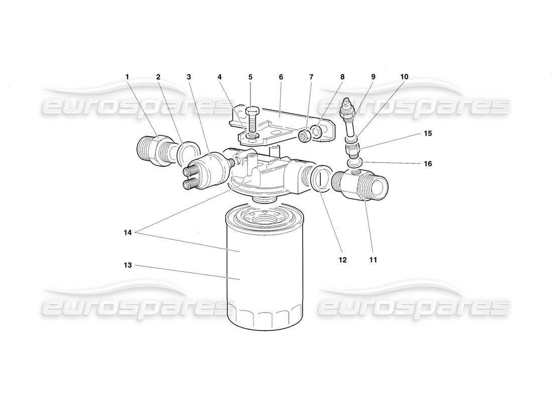a part diagram from the lamborghini diablo sv (1998) parts catalogue