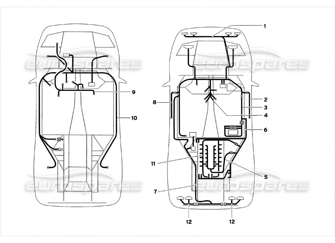 a part diagram from the Lamborghini Diablo GT (1999) parts catalogue