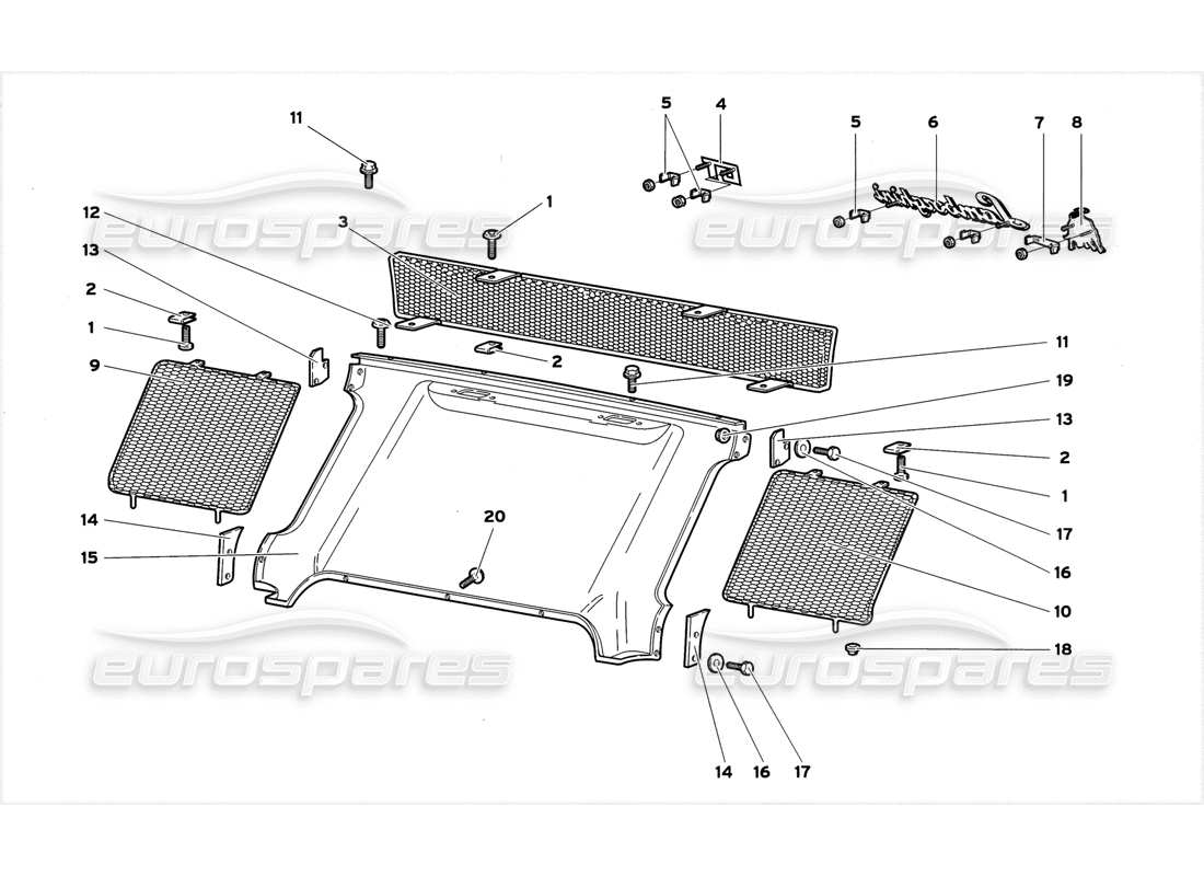 a part diagram from the Lamborghini Diablo GT (1999) parts catalogue
