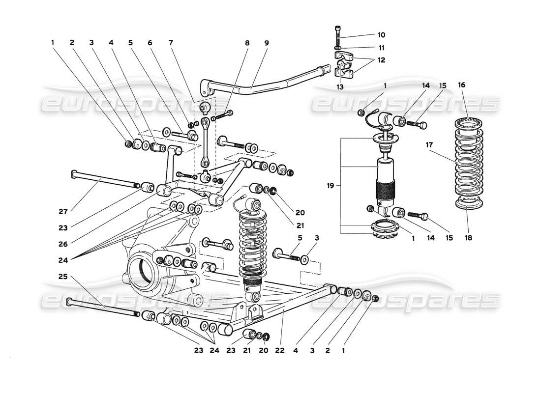 a part diagram from the lamborghini diablo parts catalogue
