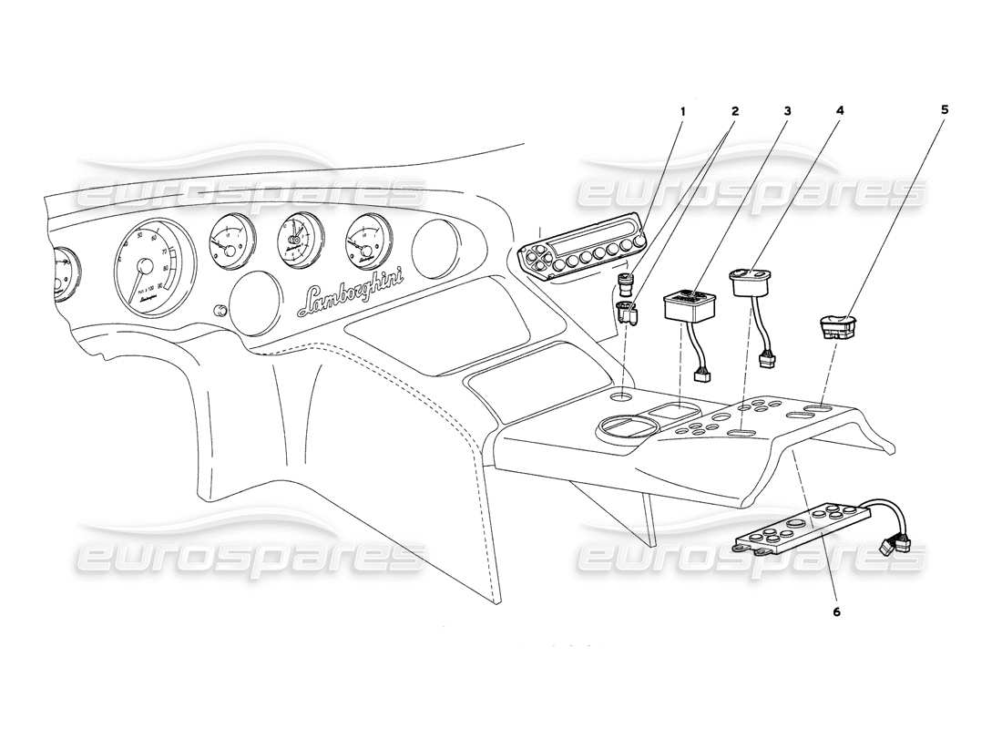 a part diagram from the Lamborghini Diablo 6.0 (2001) parts catalogue