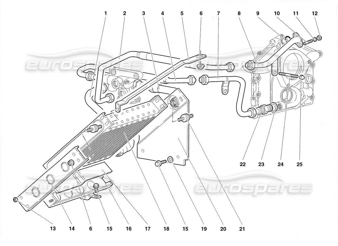 a part diagram from the Lamborghini Diablo Roadster (1998) parts catalogue