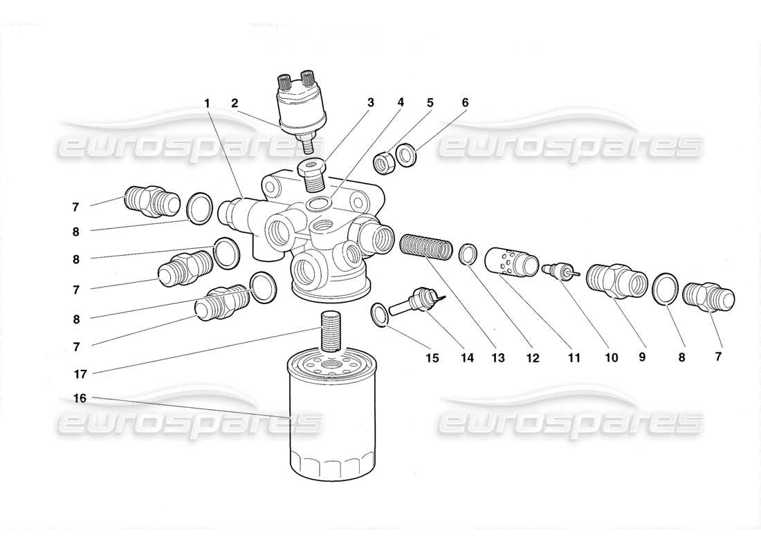 a part diagram from the lamborghini diablo parts catalogue
