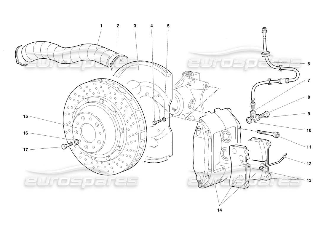 a part diagram from the lamborghini diablo parts catalogue