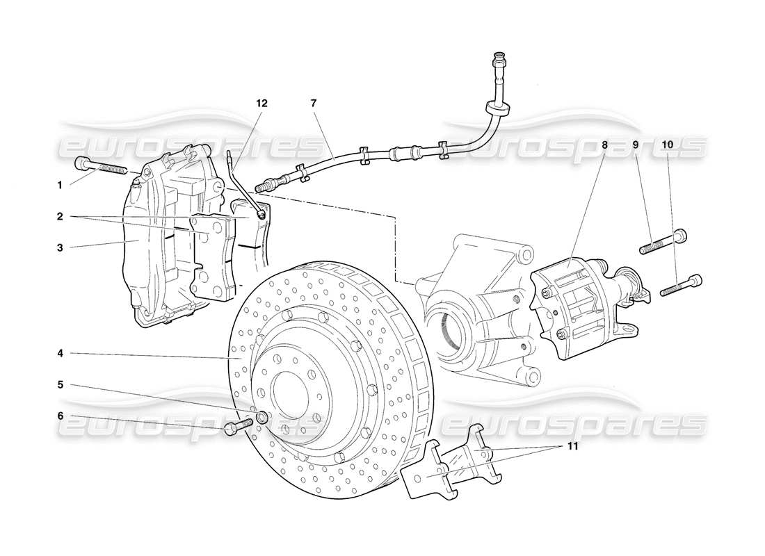 a part diagram from the Lamborghini Diablo SV (1998) parts catalogue