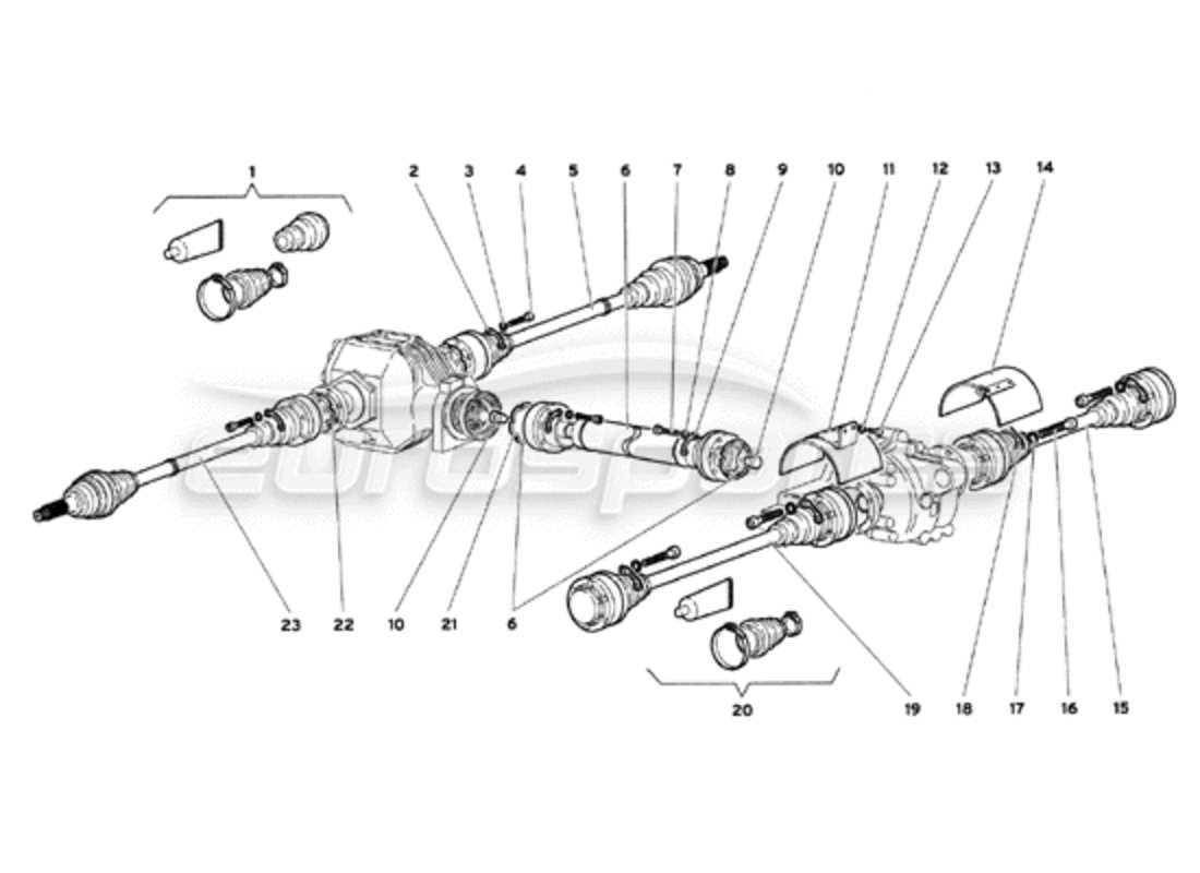 a part diagram from the lamborghini diablo parts catalogue