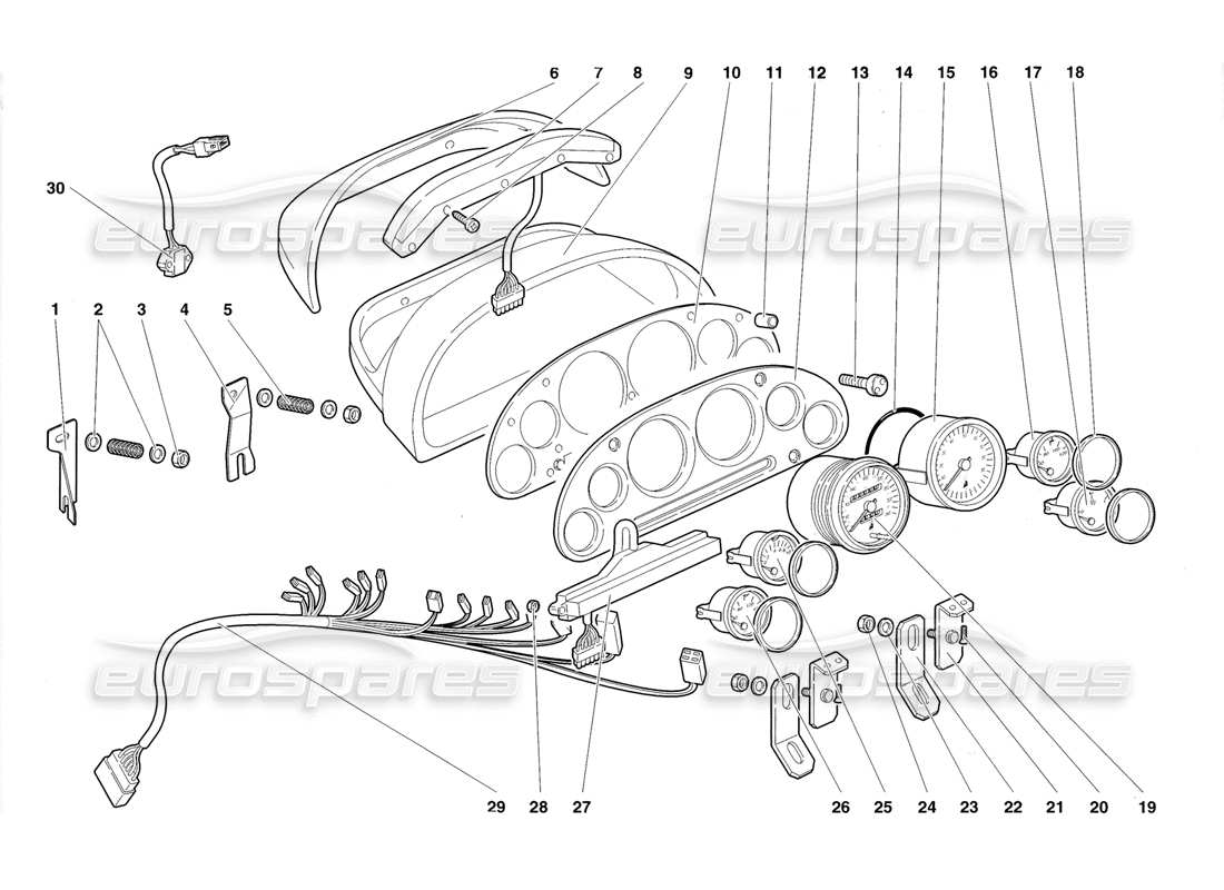 a part diagram from the lamborghini diablo parts catalogue