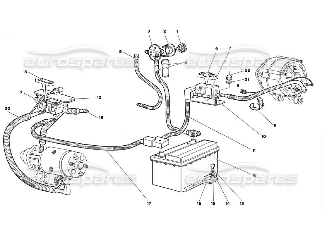 VIEW PARTS DIAGRAMS FROM THE LAMBORGHINI DIABLO PARTS CATALOGUE a part diagram from the lamborghini diablo parts catalogue