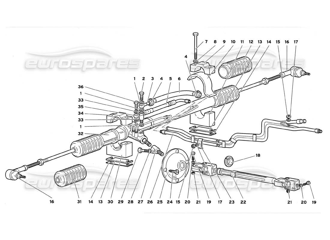a part diagram from the lamborghini diablo parts catalogue