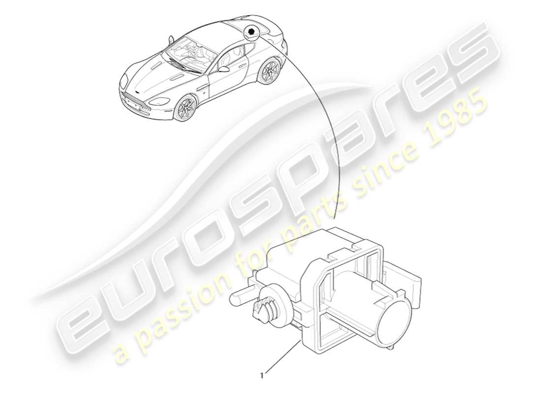 a part diagram from the aston martin v8 vantage parts catalogue