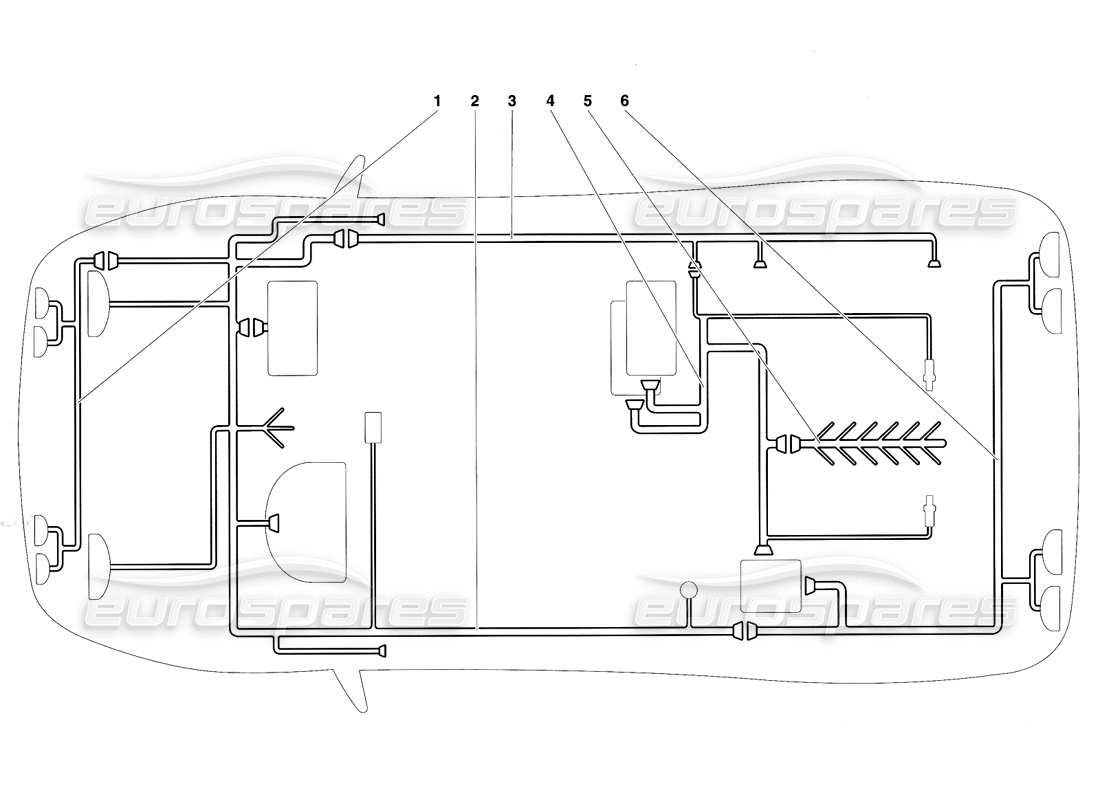 a part diagram from the lamborghini diablo se30 (1995) parts catalogue