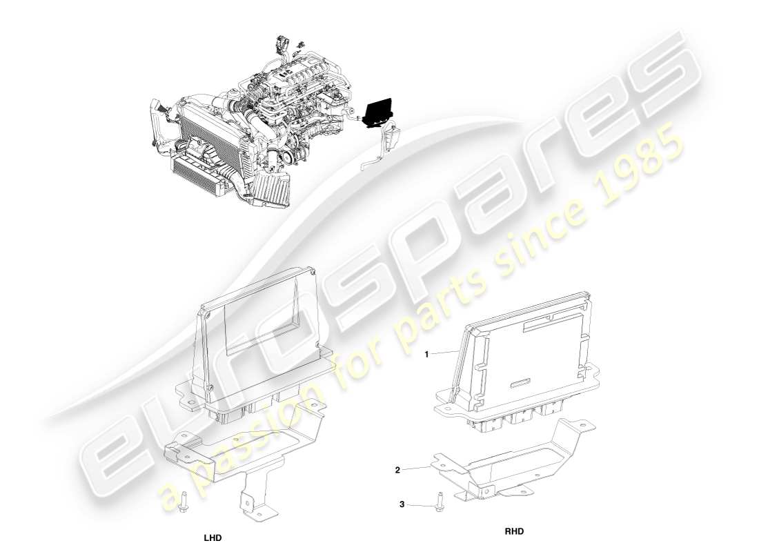 a part diagram from the aston martin v8 vantage (2005) parts catalogue